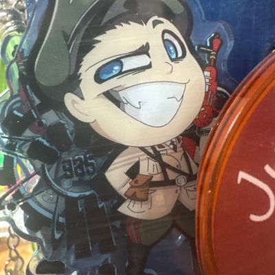 Dr Edward Richtofen 3 in keychain black ops zombies calf duty blue german