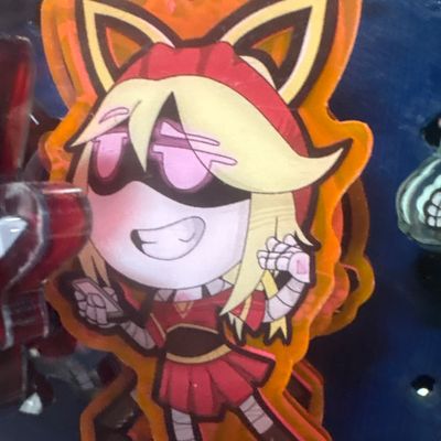 Lizzy Lizzie murder drones 3 in keychain pink orange