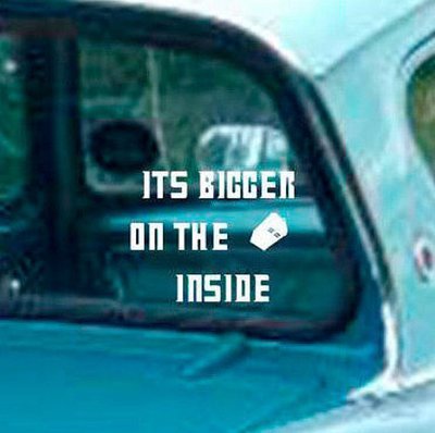 It&#39;s Bigger on the Inside &amp; Tardis Vinyl Sticker