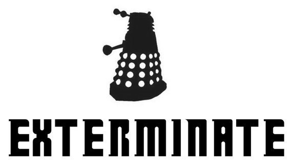 ​​Exterminate with Dalek Vinyl Sticker