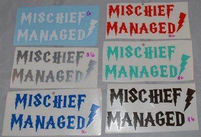 Mischief Managed Vinyl Sticker