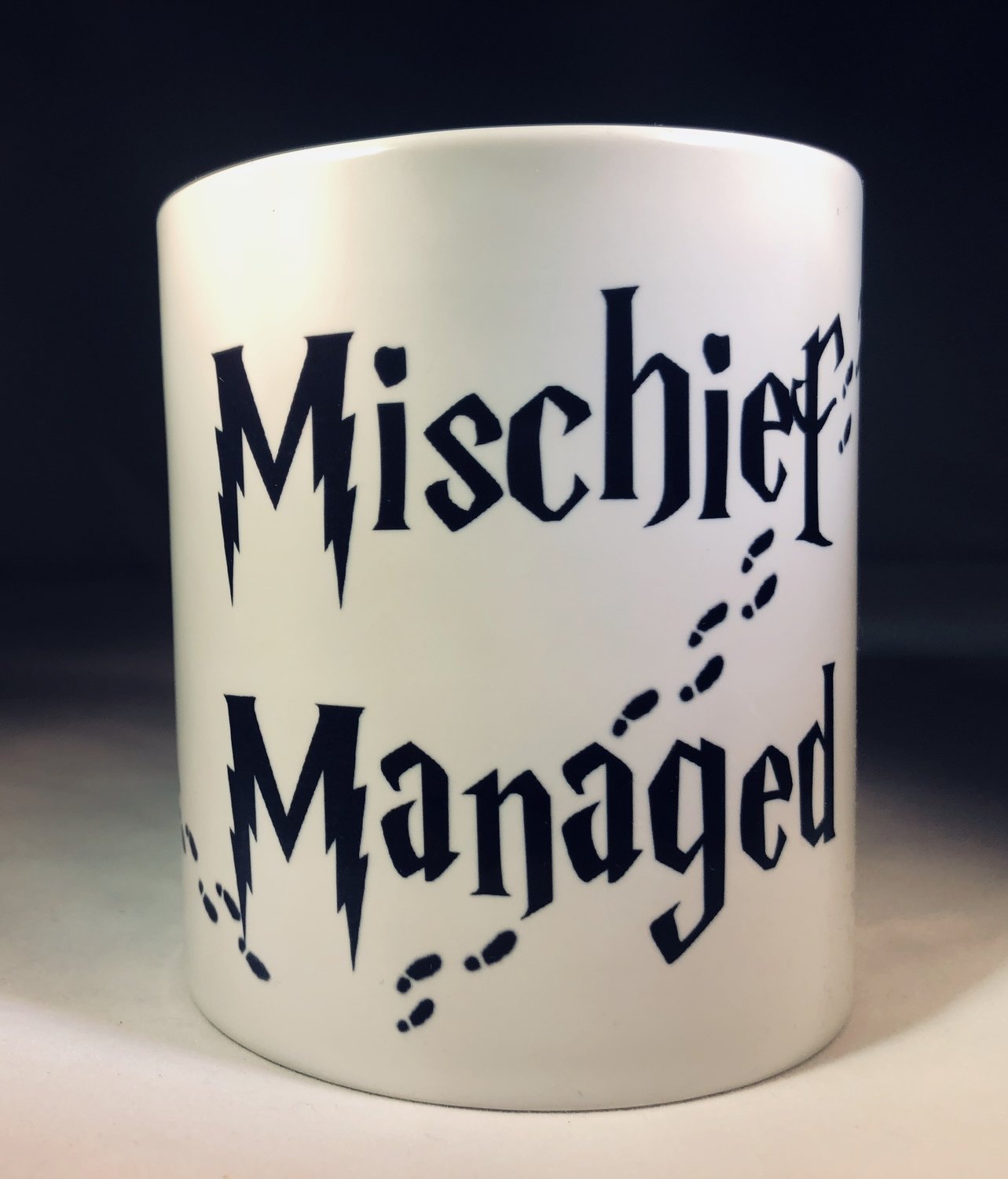 Mischief Managed w/Feet Mug