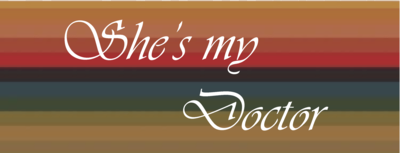She's My Doctor on Stripes Magnet