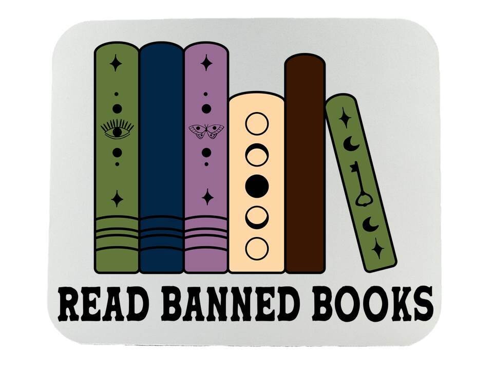 Read Banned Books w/Witchy Vibe Mouse Pad