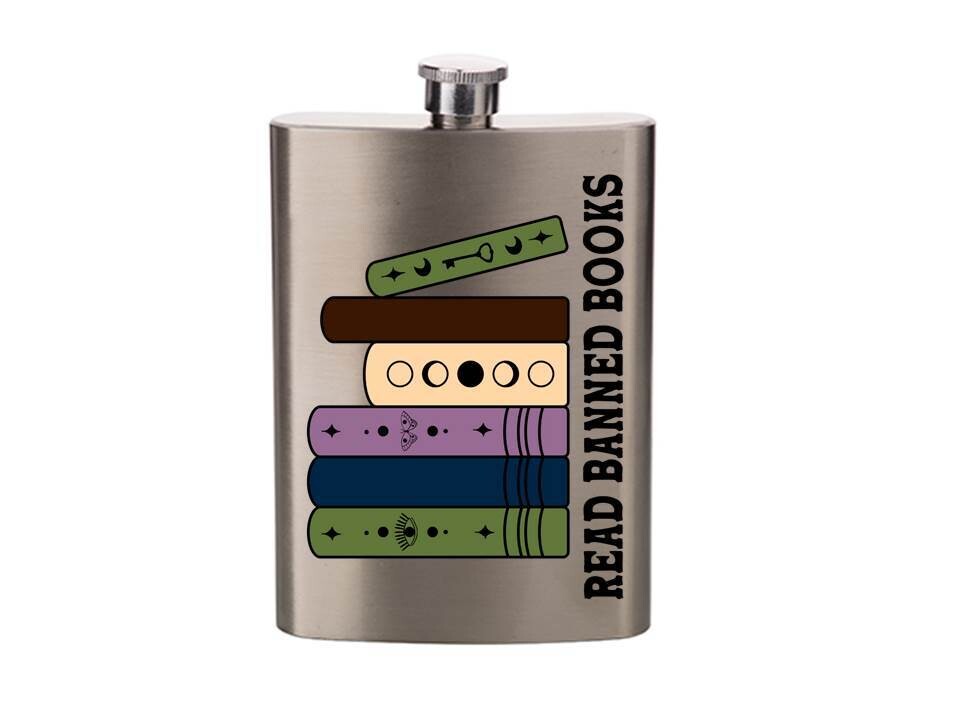 Read Banned Books w/Witchy Vibe Flask