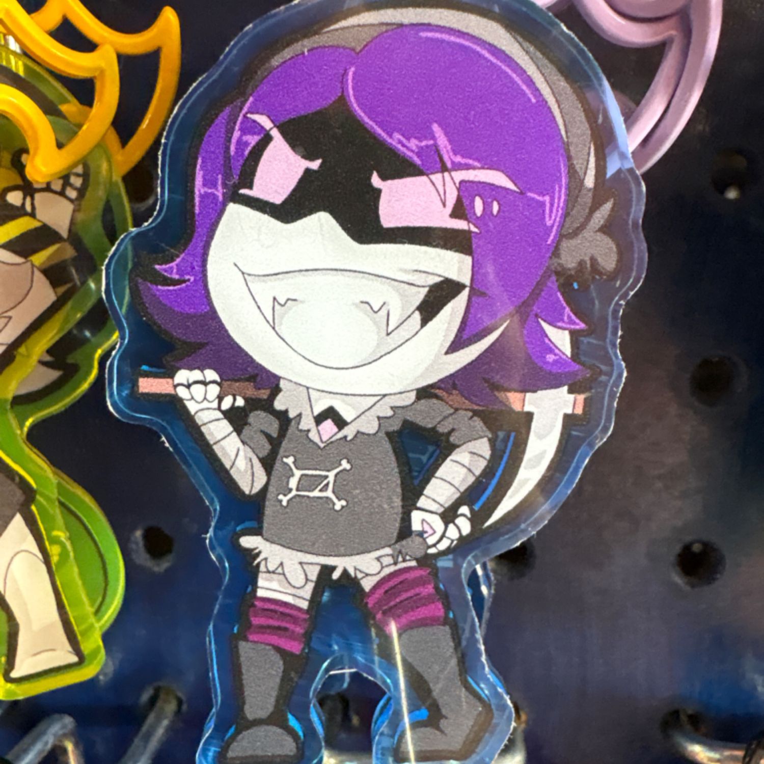 Uzi murder drones 3” keychain purple blue