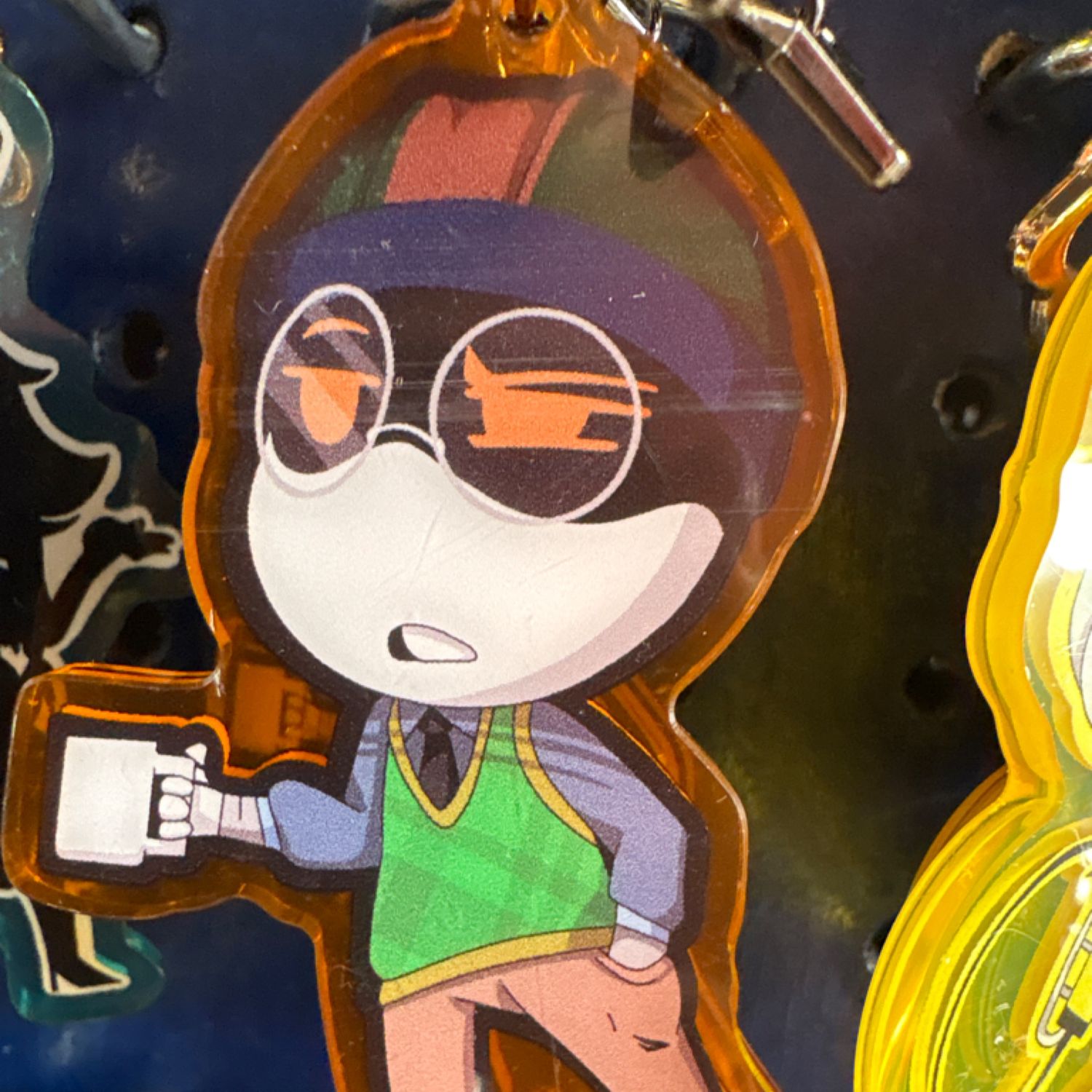 Teacher murder drones keychain 3” orange