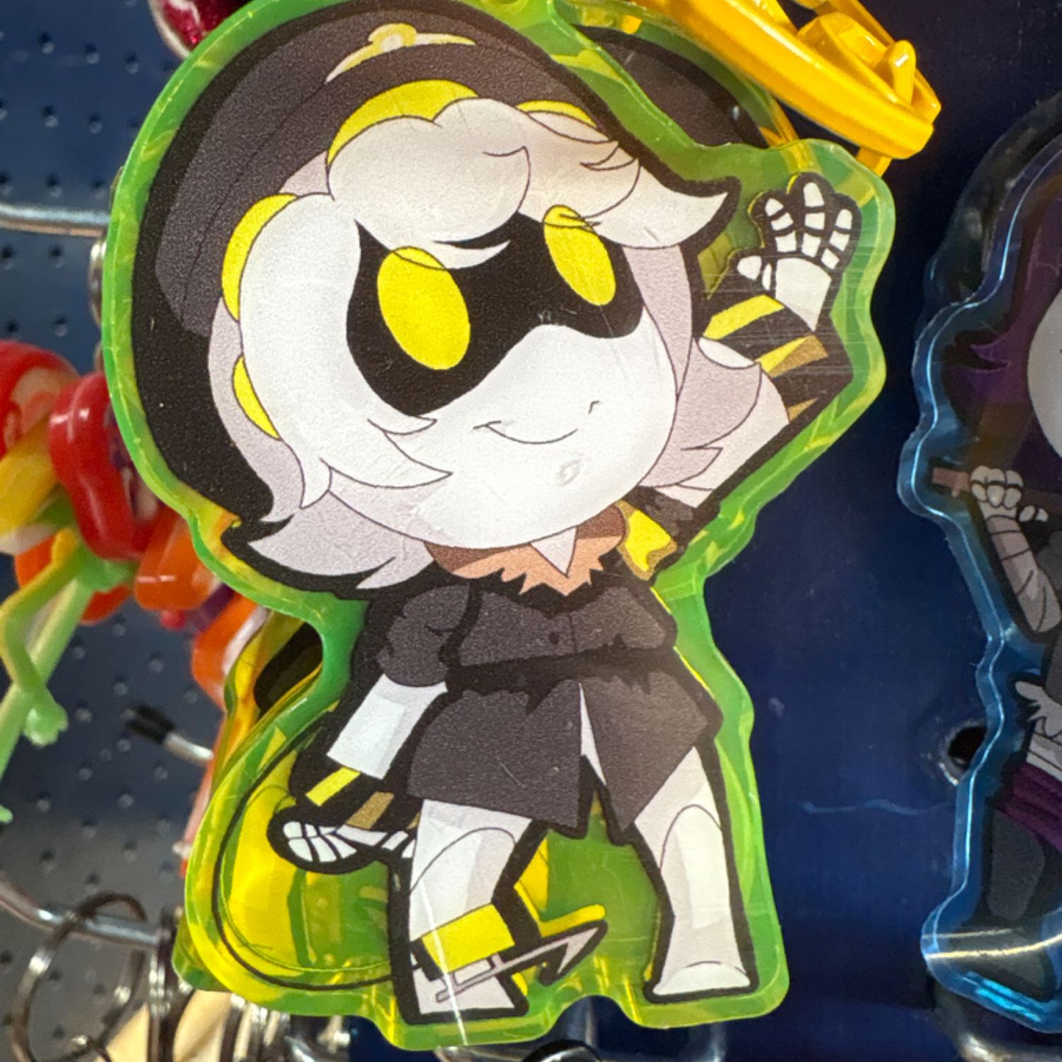 Serial designation n 3” murder drones keychain yellow