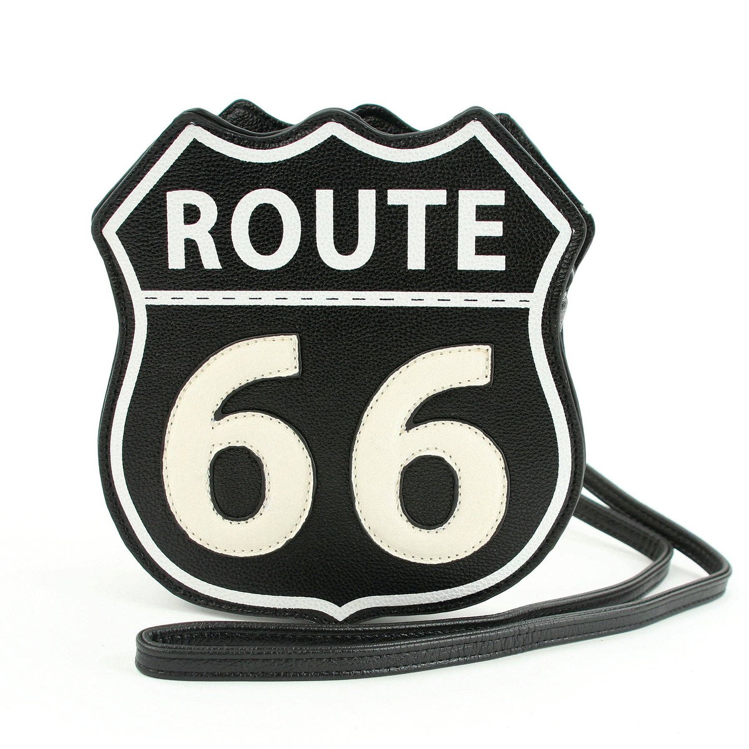 Route 66 Cross Body Bag in Vinyl Material