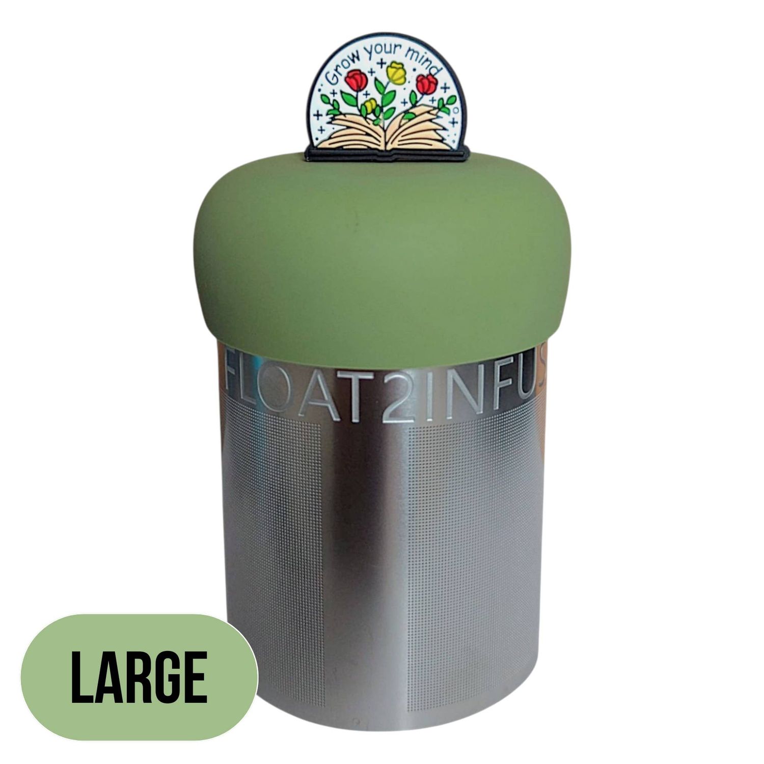 Open Book | Large Floating Tea Infuser | Green Base
