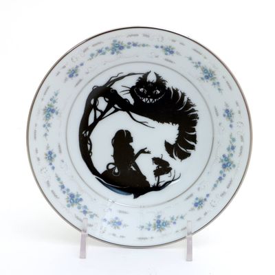 Alice in Wonderland Cheshire Cat finger bowl Vintage