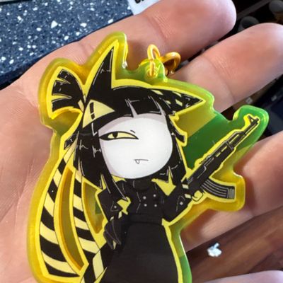 Bloomie  danger yellow keychain 