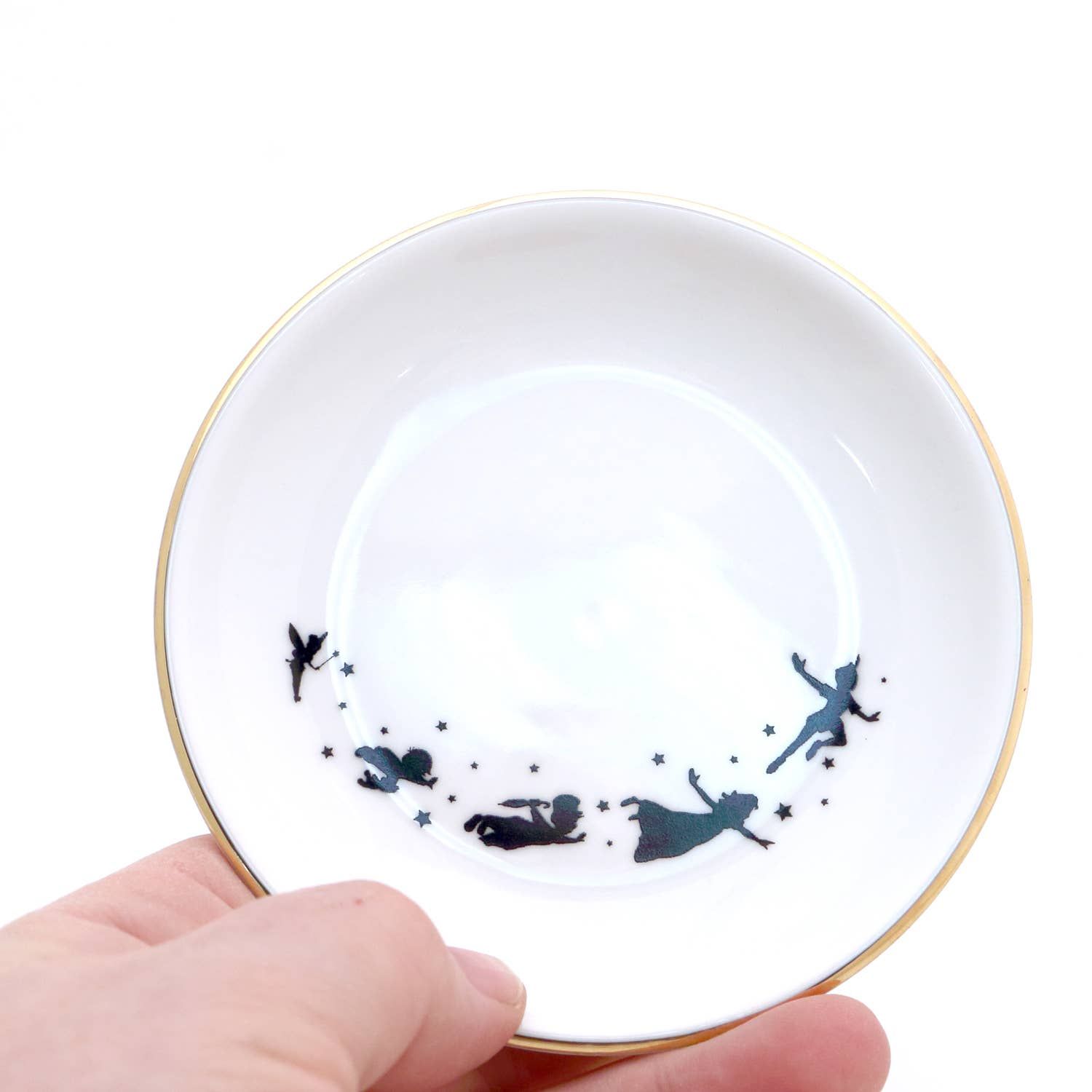 Peter Pan Ring Dish, 22K Gold, ring holder, trinket dish