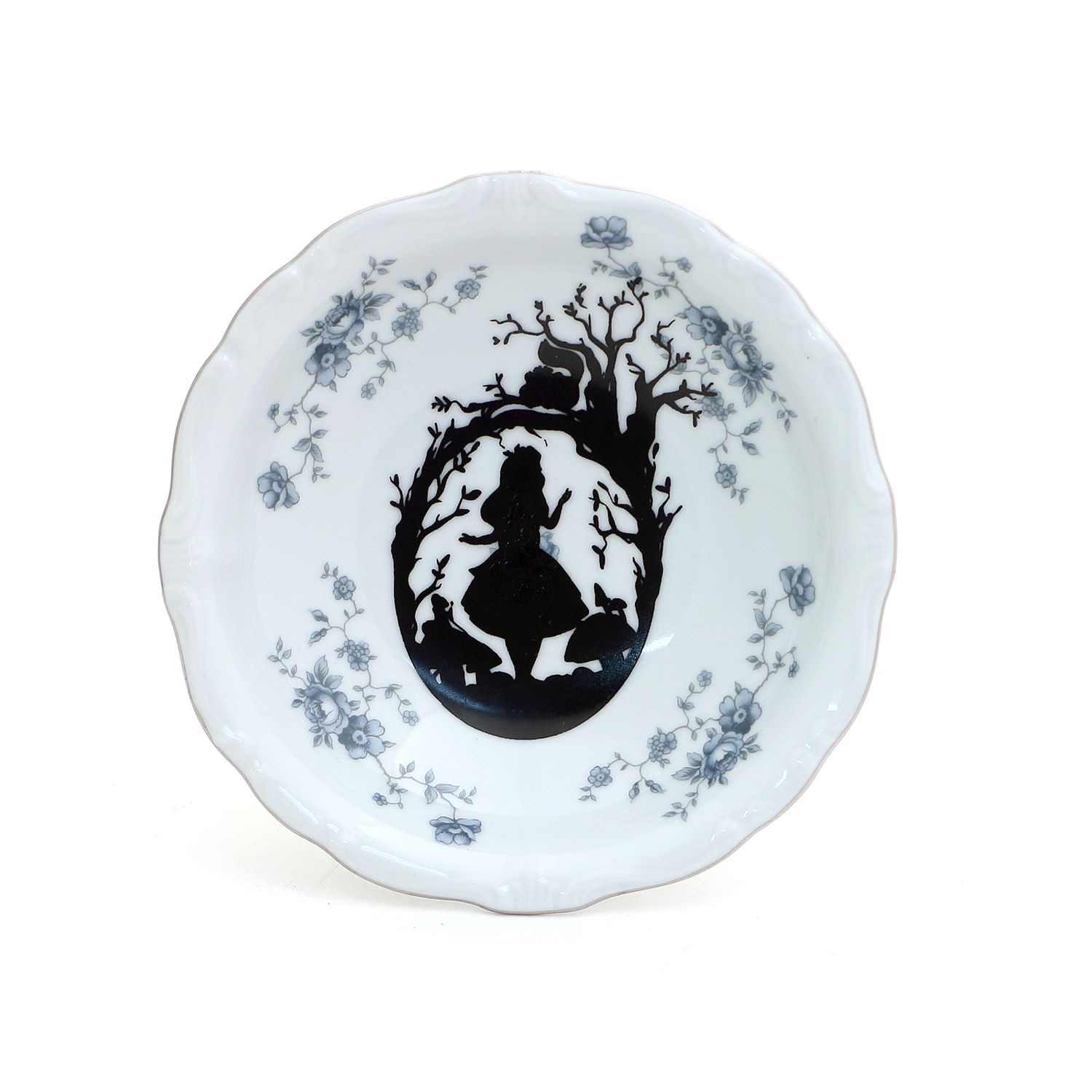 Alice in Wonderland Oval Silhouette upcycled vintage dish