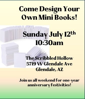 Mini Book Make n Take - Sunday July 12th 10:30am