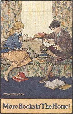 Postcard LT-456 More Books in the Home