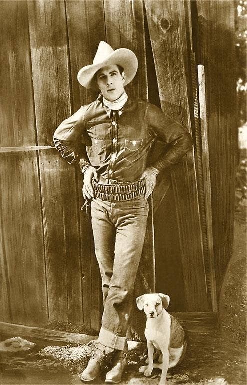 Postcard CB-203 Cowboy with his Dog