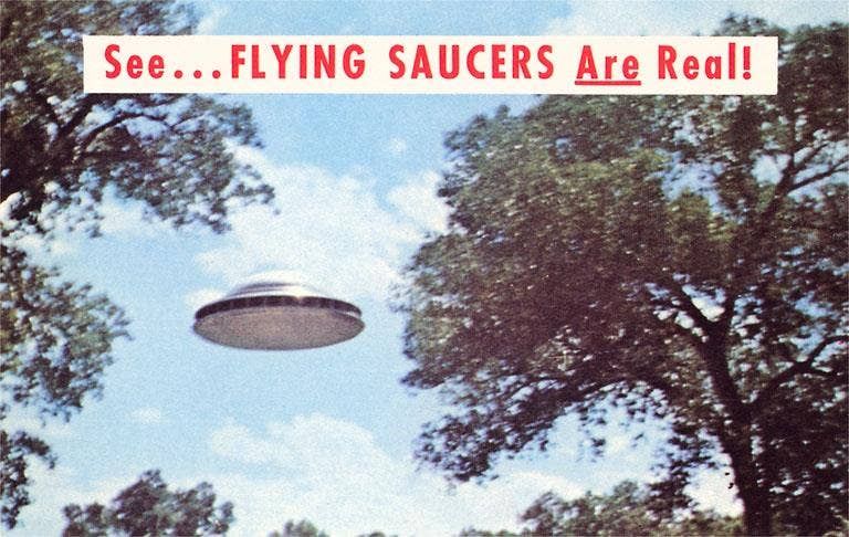 Postcard NP-40 Flying Saucers are Real