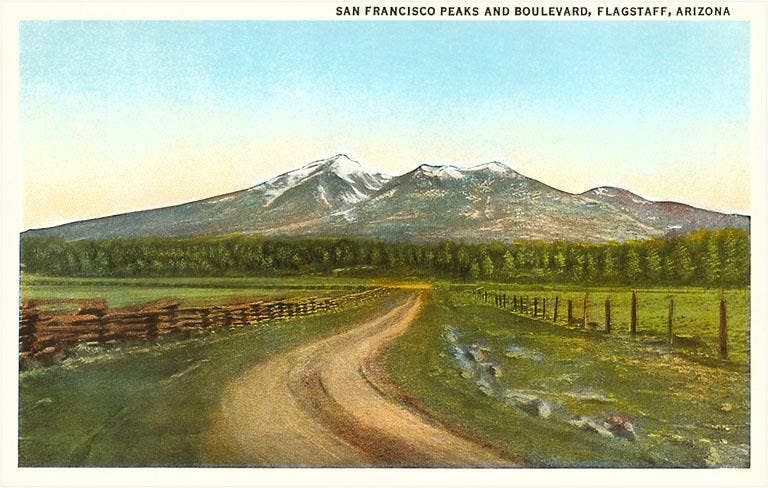 Postcard AZ-238 San Francisco Peaks, Flagstaff