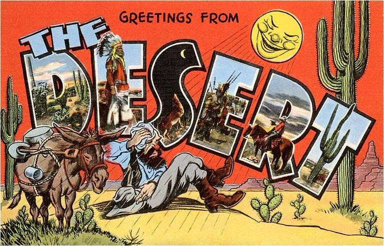 Postcard AZ-20 Greetings from the Desert