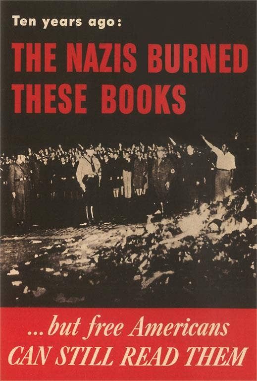 Postcard ML-165 Nazi Book Burning