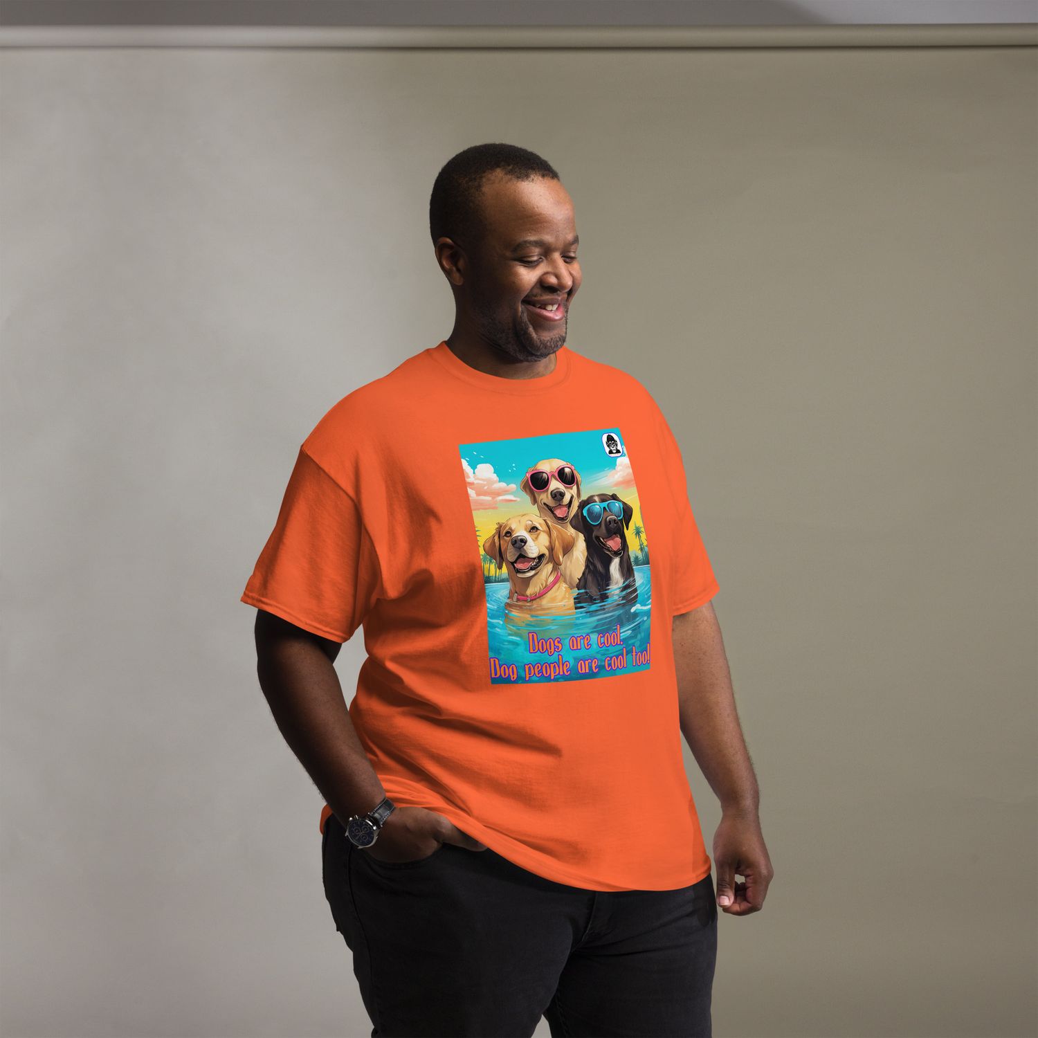 Both dogs and dog people are cool. Unisex classic teeShirt