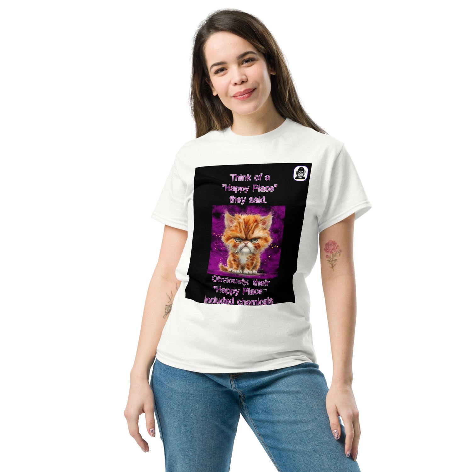 Grumpy cat - in search of &quot;Happy Place&quot; Unisex classic T-Shirt