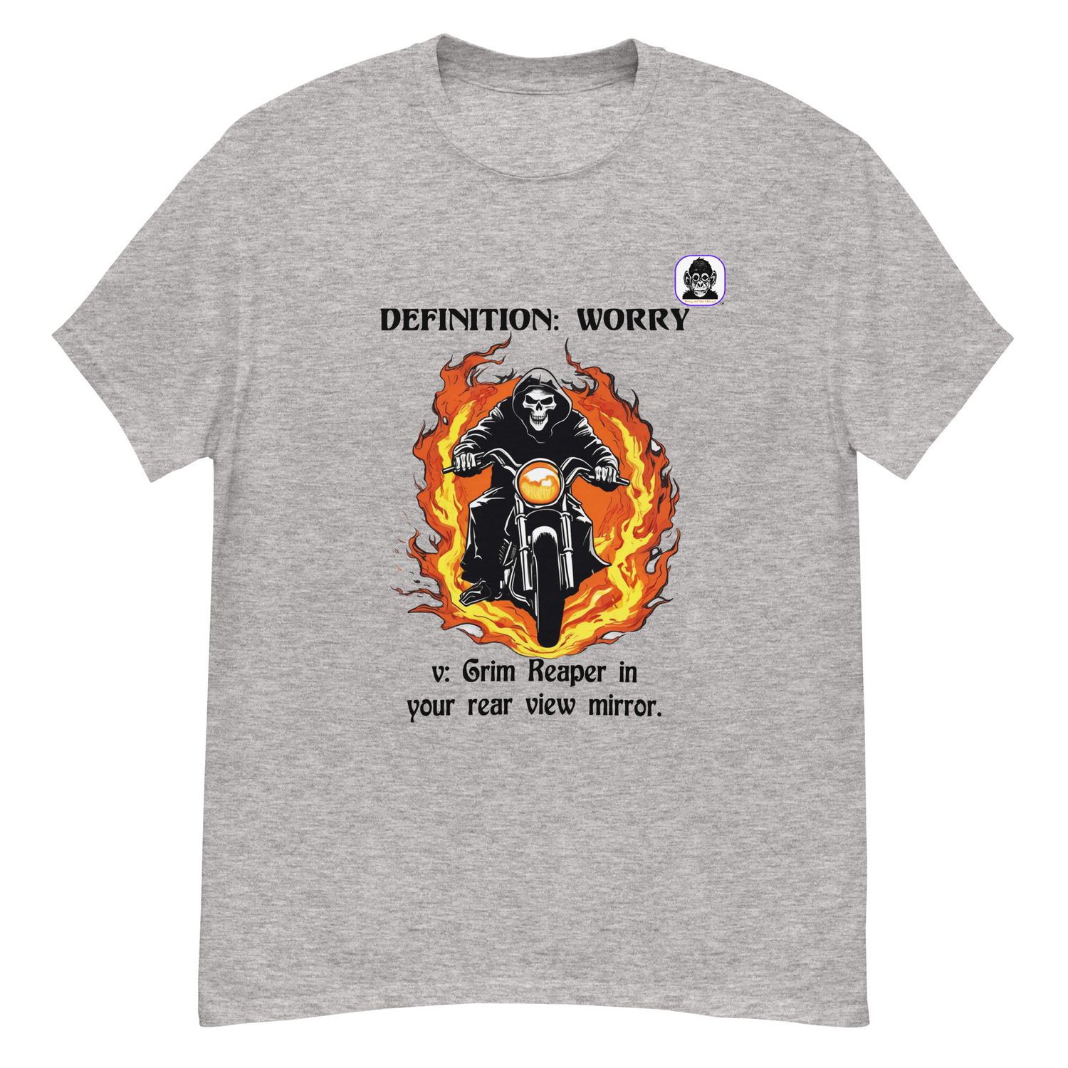 Defintion: WORRY - Grim Reaper in you rear view mirror Unisex classic T-Shirt