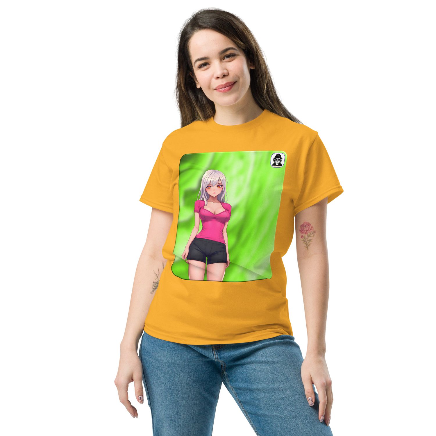 Platinum Blonde, pink, black, green, Unisex classic Anime T-Shirt