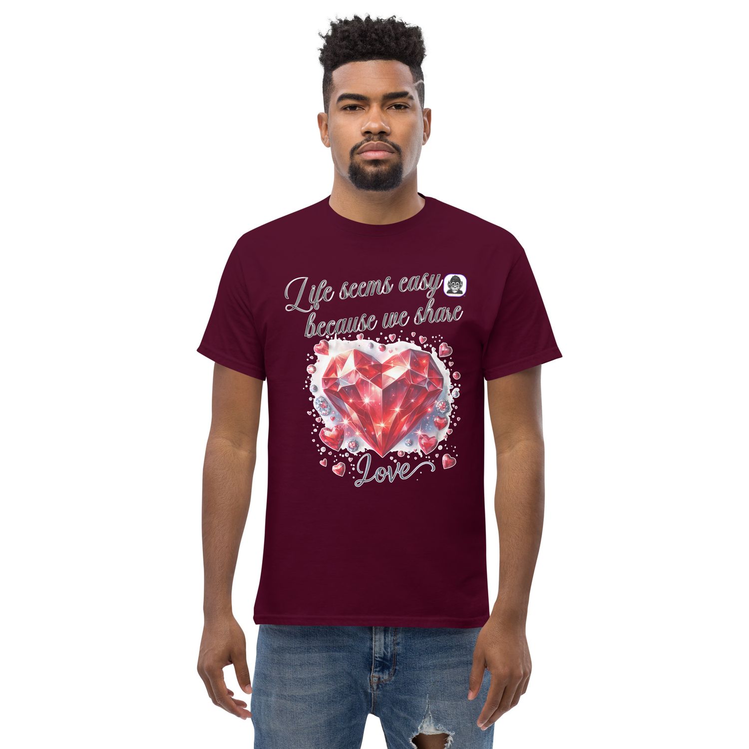 Life seems easy, because we share Love! Unisex classic T-Shirt