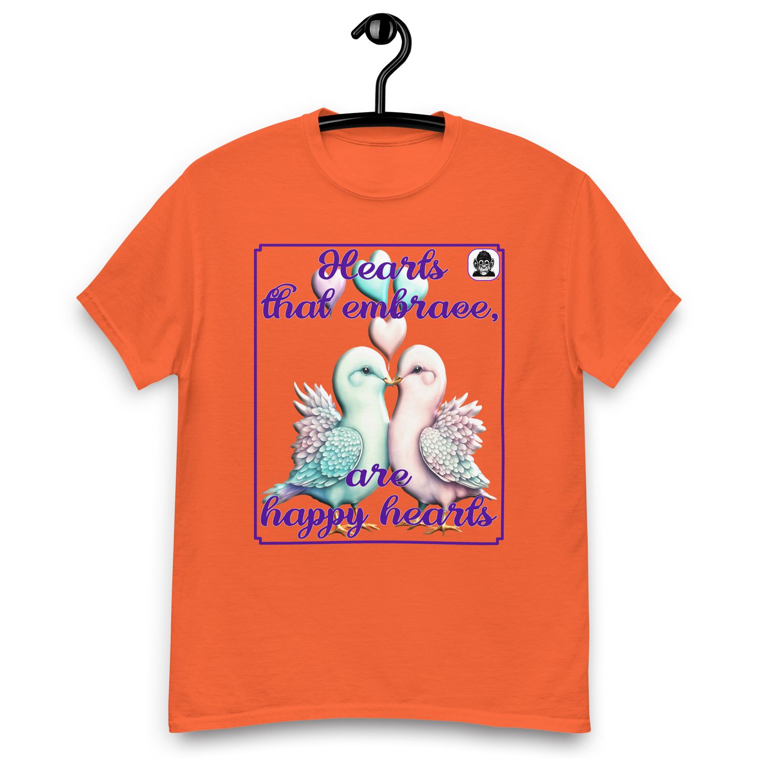 Hearts that embrace are Happy Hearts Unisex classic T-Shirt