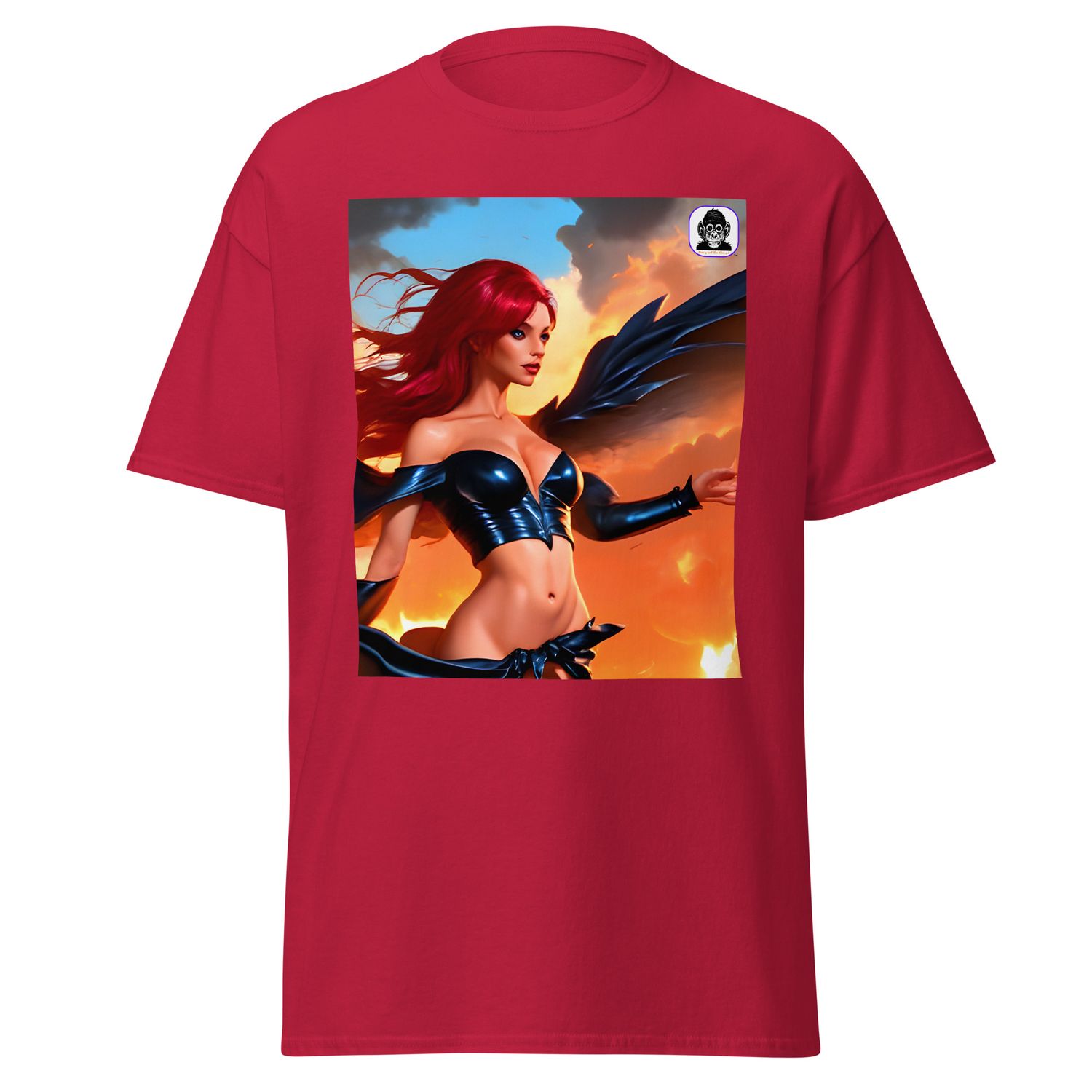 Redhead anime in black with wings Unisex classic T-Shirt