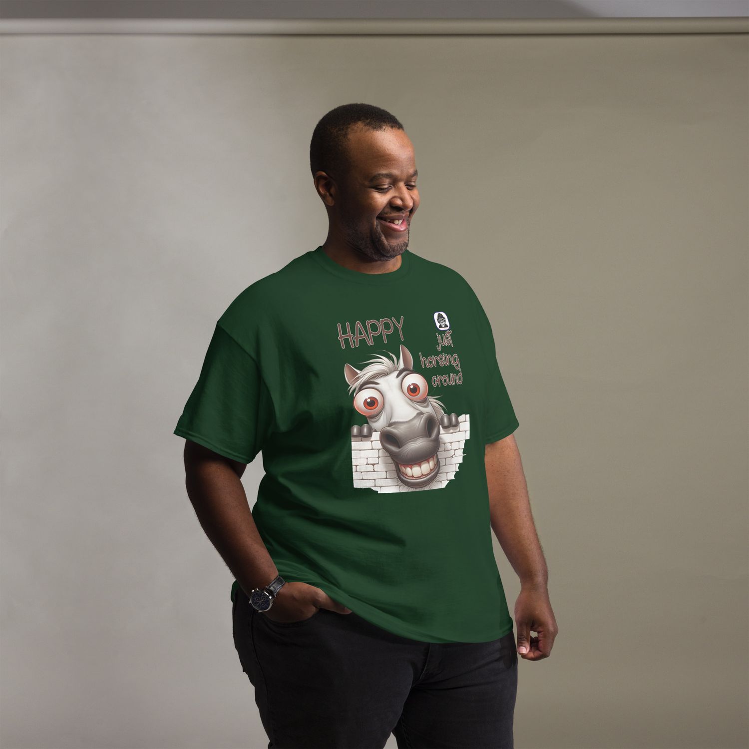 HAPPY Just horsing around Unisex classic T-Shirt