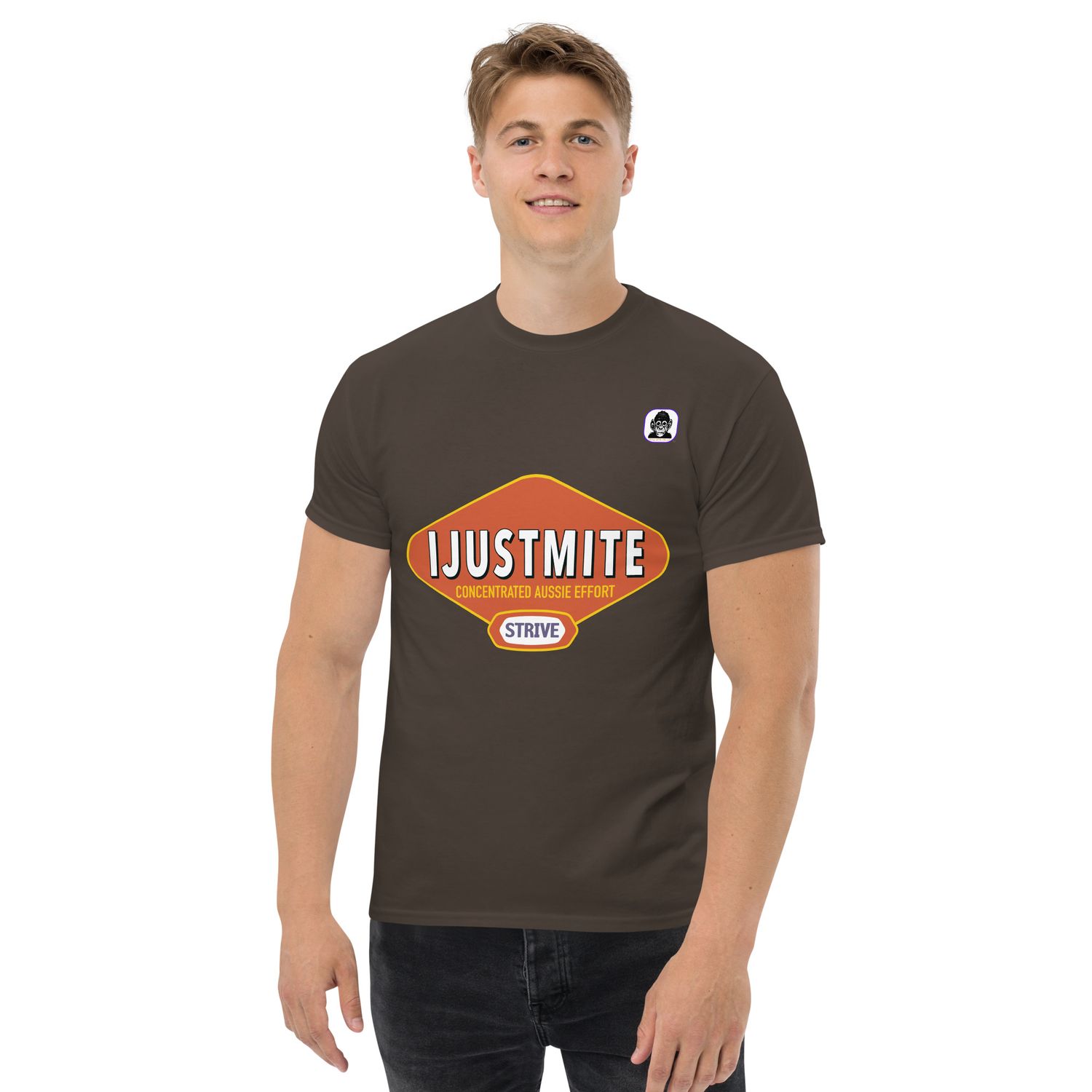 IJUSTMITE - parody of Vegemite logo Unisex classic T-Shirt