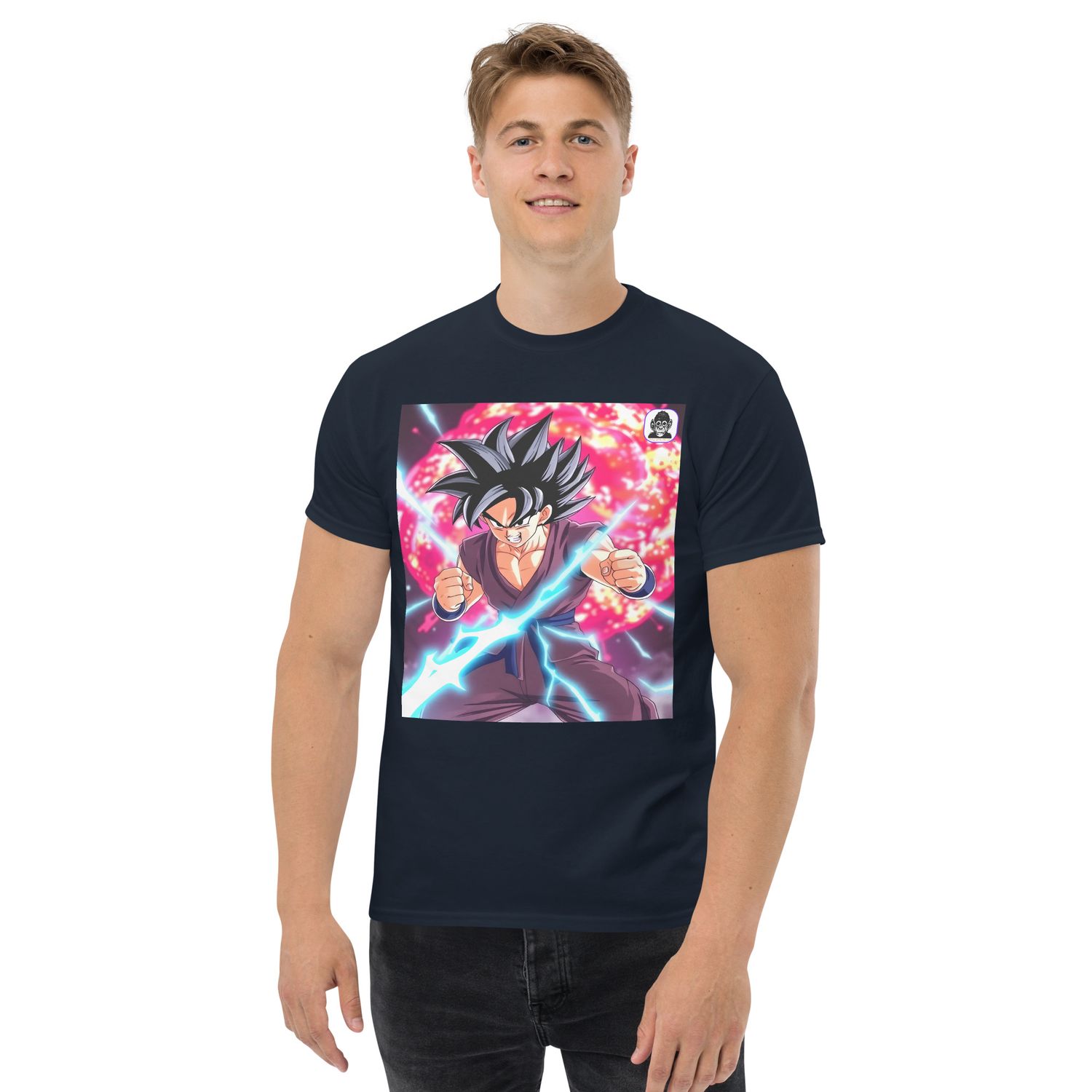 Black hair male purple robe with lightning Unisex classic T-Shirt