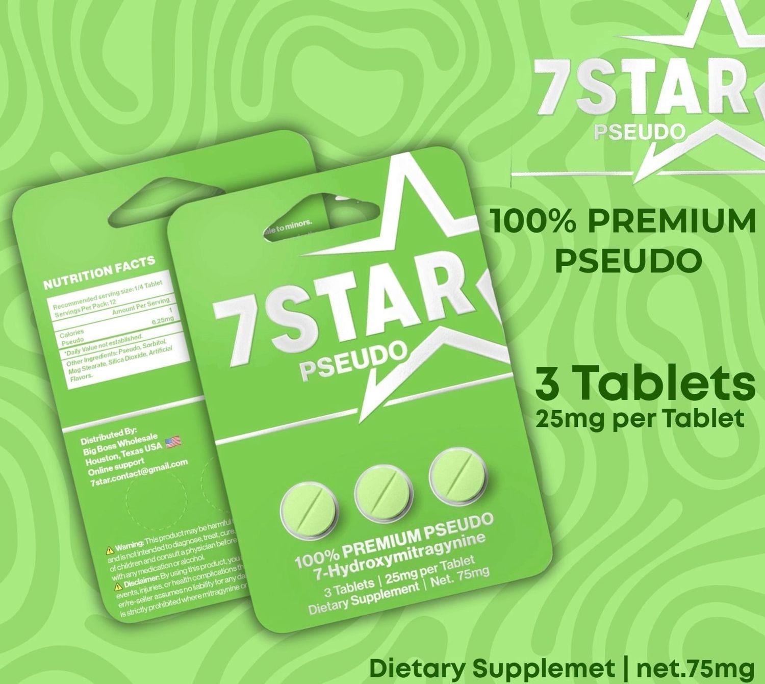 7 Star 3ct 25mg Pseudo