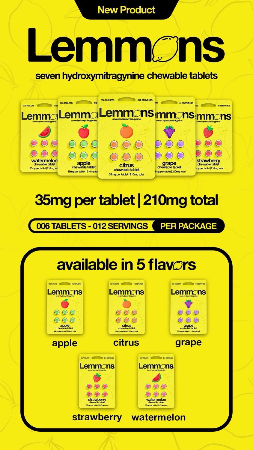 Lemmons  7-hydro 35mg 6ct 6pk