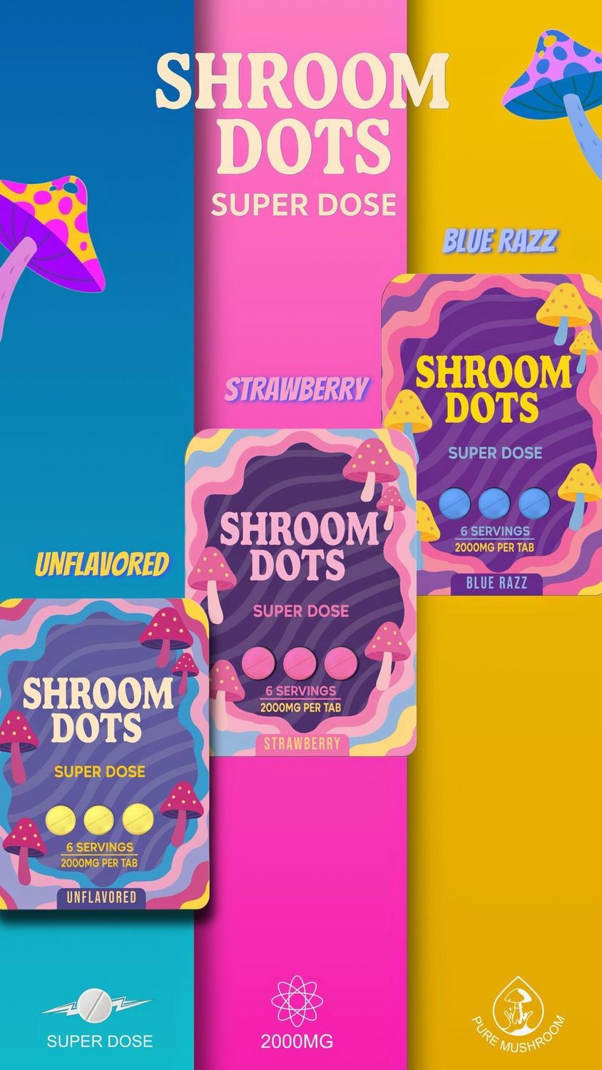 Shroom Dots 7-hydro 2000mg 3ct 10pk