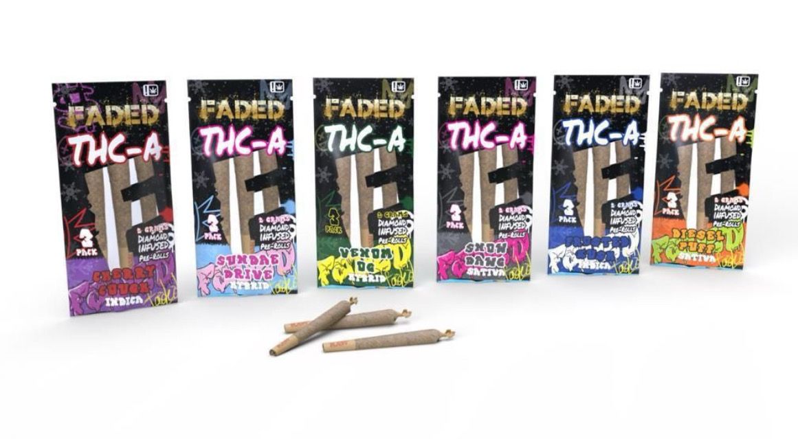 Faded Thca Pre Roll 3ct 10pk