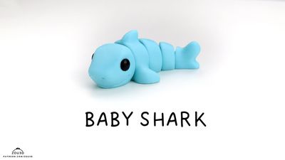 Tiny Baby Shark Flexi Toy Sensory Fidget School Autism Focus Toy