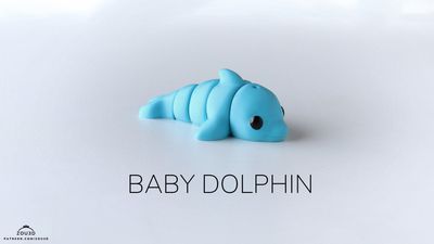 Tiny Baby Dolphin Flexi Toy Sensory Fidget School Autism Focus Toy