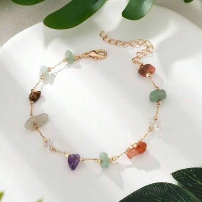 18K Gold Plated Gemstone Bracelet