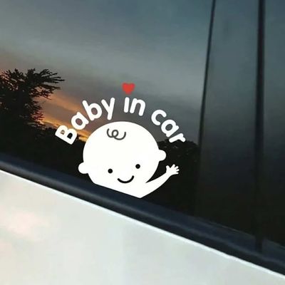 Baby in Car Vinyl Decal Sticker