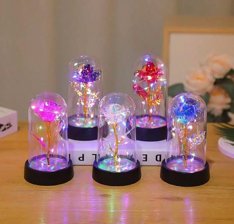 Lighting Rose in Dome- Gift