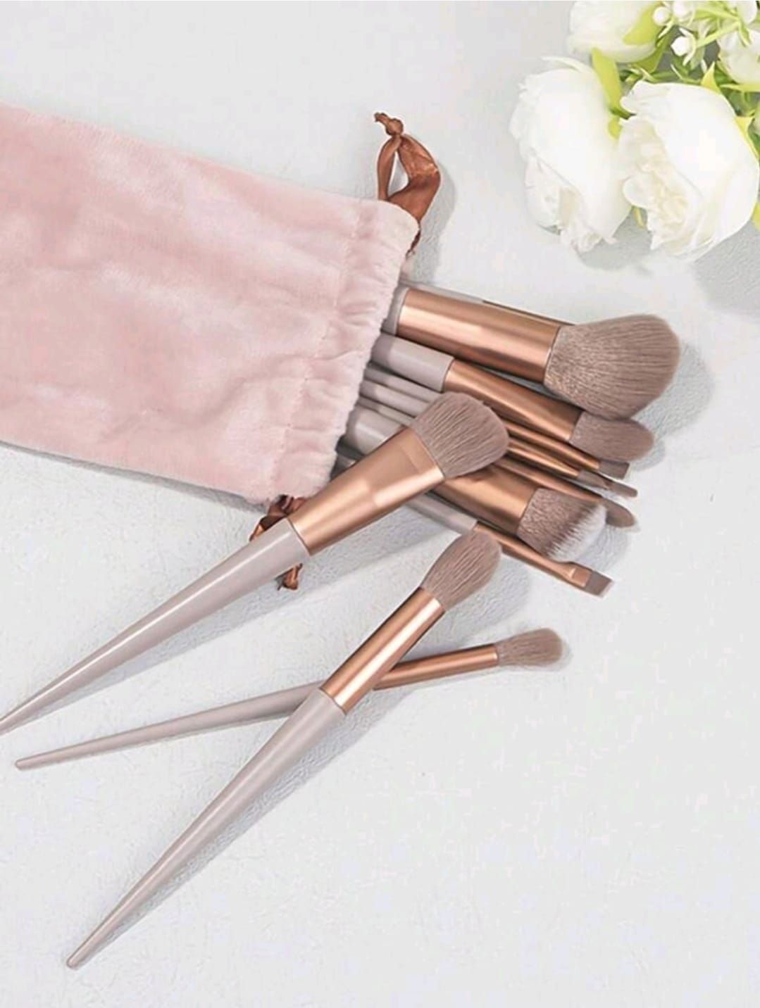 Makeup brushes with bag