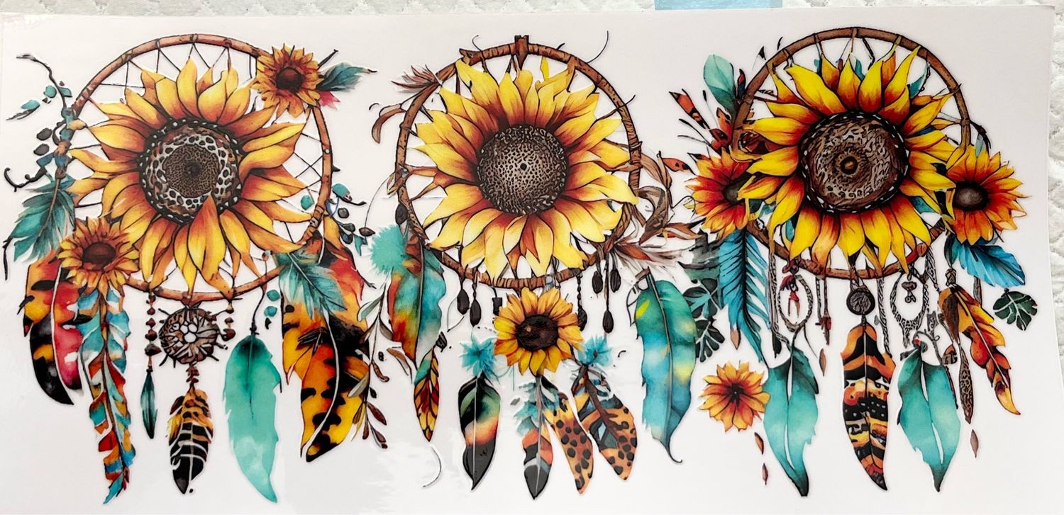 UV DTF Dreamcatcher Glass Tumbler Wraps