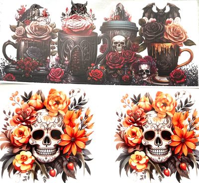 Skull UVDTF/Glass Tumblers