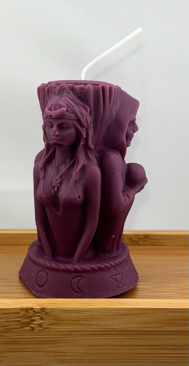 Triple Goddess Candle Warm Vanilla Sugar Scented