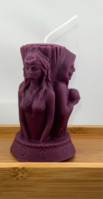 Triple Goddess Candle Warm Vanilla Sugar Scented