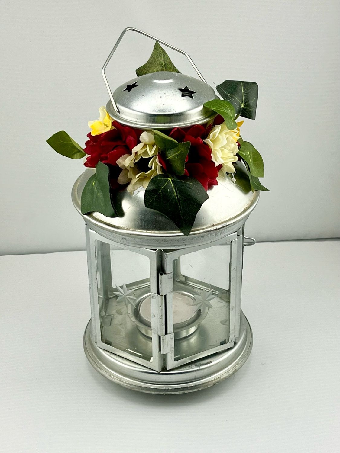 Lantern with Sola Flowers